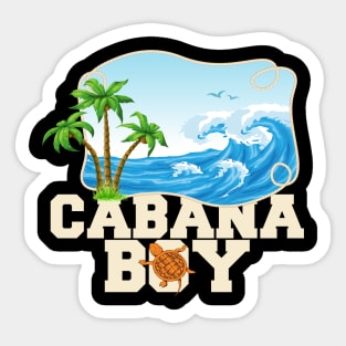 Cabana Boy Beach Cruise Tshirt Sticker